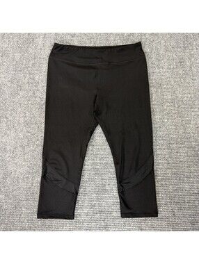 Gaiam Women's Yoga Pants Size XL Black Capri Stretch Athletic Gym Workout